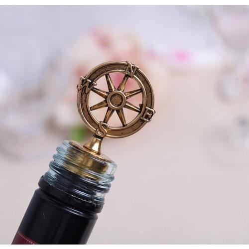 Free Shipping 100 PCS Vintage acient waterwheel shaped wine beer bottle stopper wedding party favor guest gift wedding supply