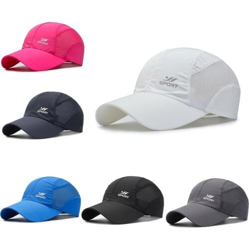 Unisex Outdoor Sports Golf Running Cap Sunscreen Visor Duck Tongue Hat Summer Baseball Cap Waterproof Breathable Mesh Hat