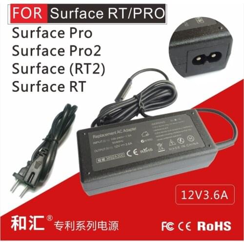 12V 3.6A 43W AC Power Supply Adapter Cable Charger for Microsoft Surface Pro 2 Pro 3 Surface RT High Quality, with ac cord