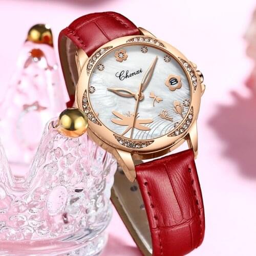 CHENXI Watch Women High Quality Genuine Leather Date Quartz Watches For Women 2021 Lady Watch For Woman Luxury Relogio Feminino