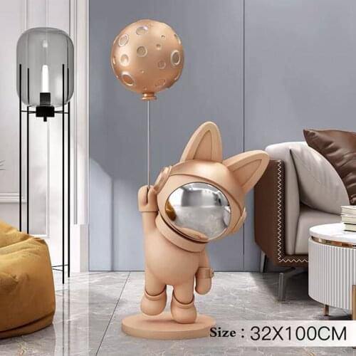 Home Living Room Decoration Statue Astronaut Rabbit Large Landing Ornaments Hotel Welcome Statue New Home Gifts Accessories