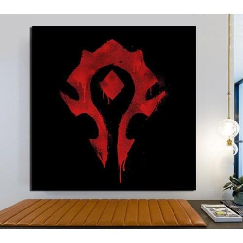 Game Wallpaper Art Horde Logo Wall Art Canvas Painting Poster Prints Modern Painting Wall Pictures For Living Room Home Decor