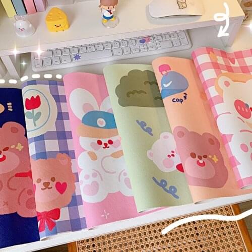 Kawaii Cartoon Cute Mouse Pad Anime Desk Big Mat Pads Cup Mat Cartoon Waterproof Office Home Decor Big Size Girlish Hot Sale