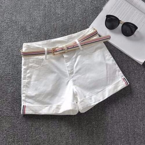Korea Fashion Summer Women Shorts High Watis Elastic Denim Skinny Jean Shorts all-matched Casual White Short Jean Hot Short D215
