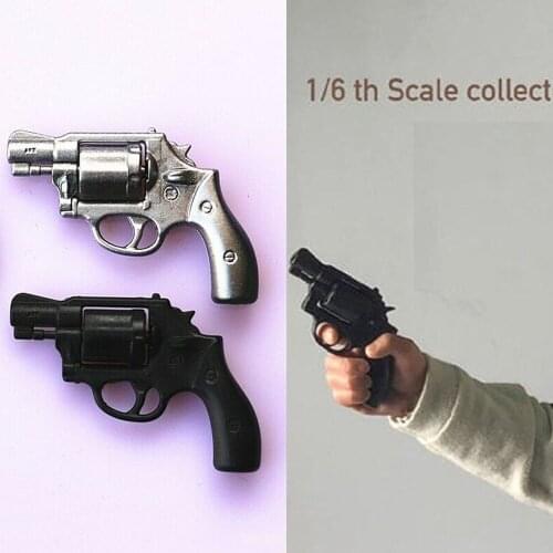 1/6 Soldier Miniature Revolver Model Without Any Function Cannot Fire Suitable for 12-inch Action Figure Doll