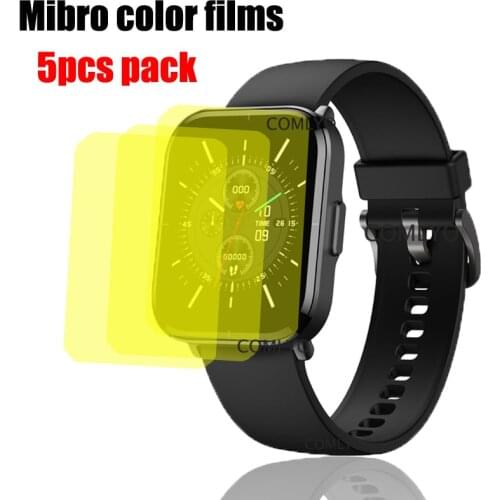 5Pcs Pack Soft TPU Hydrogel Film For XIAOMI mibro color SmartWatch Screen Protector Unthin HD Clear Anti-Scratch Film