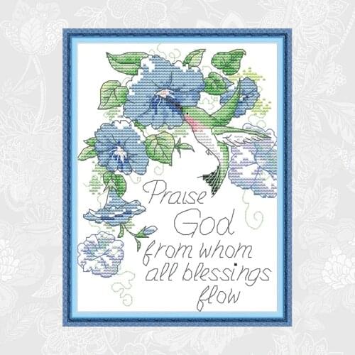 Praise God Patterns Counted Cross Stitch kits Embroidery Thread Sets DIY Handmade Cross-stitch Home Decoration Crafts