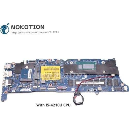 NOKOTION VAZA0 LA-9262P CN-0V4KMM 0V4KMM For Dell XPS 12 9Q23 Laptop Motherboard 12.5 inch SR1EF I5-4210U CPU HD4400