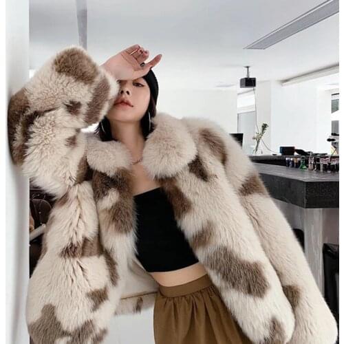 Italian amorous feelings Tuscany lamb fur coat autumn winter new womens fox fur short coat leisure young jacket