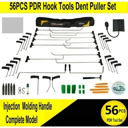 PDR Hook Tools Dent Puller Kits Push Rod Car Crowbar Pump Wedge Paintless Dent Repair Tools PDR Kits Ding Hail Puller Set