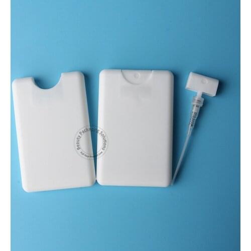 50pcs/Lot Wholesale Empty 20ml Plastic Flat Spray Bottle for Perfume Women Makeup Atomizer Lid PP Portable Travel Packaging