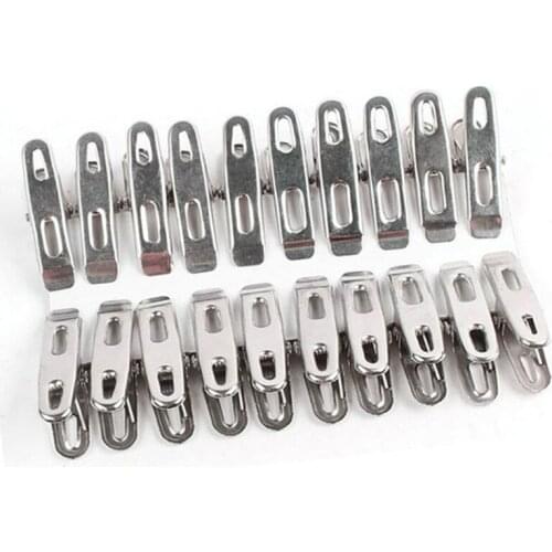 20pcs stainless steel clothes pegs clothespins socks underwear drying rack holder hanging pins clips home laundry sock clips