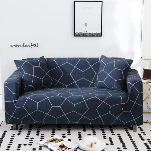 Geometric printed sofa covers for living room elastic stretch slipcover sectional corner sofa covers 1/2/3/4-seater