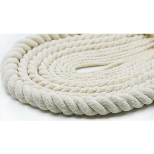 Natural Cotton Cord - 3mm Macrame Cord Twisted String Rope for Plant Hangers