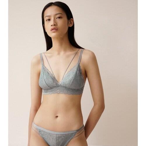 Stil sexy dessous set spitze blumen weibliche bralette baumwolle tasse sexy bh set 4 farben