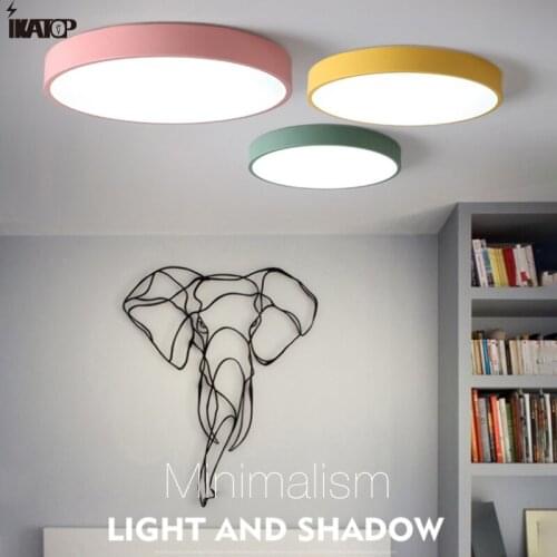 Led Ceiling Light Ultra-Thin Macaron Master Bedroom Lamp Nordic Minimalist Modern Lighting Living Room Lamp Decoration for Home