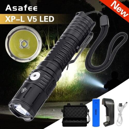 Tactical LED Flashlight Mini Torch USB Charging Lantern T40 LED Hunting Camping Lamp Torch Lights Lanternas Work Lamp Flashlight
