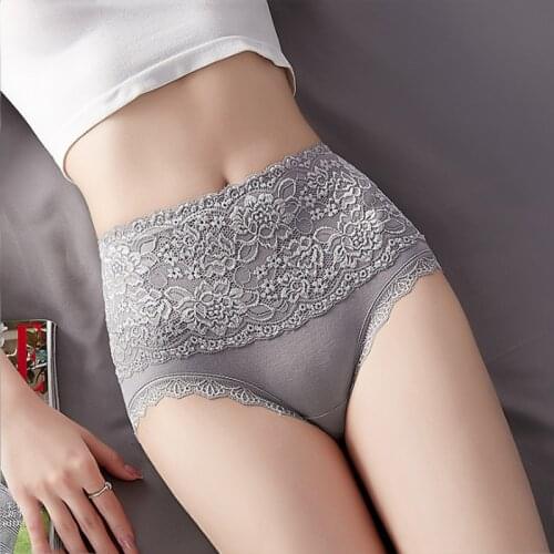 High Waist Womens cotton ladies panties sexy lace Underwear Briefs Female Seamless Breathable Comfortable Panties Underwears