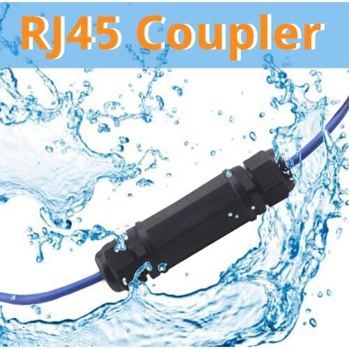 RJ45 Waterproof Connector IP67 Ethernet Network Cable Connector Double Head Outdoor Lan Coupler Adapter Female Cat5 6 7 8P8C