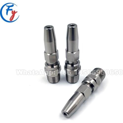 High quality 0 degree solid cone straight jet nozzle,stainless steel ceramic core cutting needle type nozzle,water needle nozzle