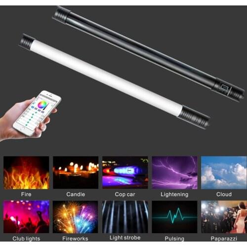 Yidoblo LED RGB Video Tube Light 2800K-9990K Photographic Lighting LT-RGB2 LT-RGB4 Built in Battery Handheld Continuous Lights