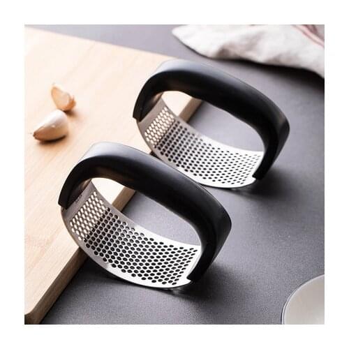 304 Stainless Steel Garlic Press Household Manual Garlic Masher Ginger Mashed Garlic Masher Annular Garlic Masher Kitchen Tool