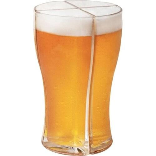 4 in 1 Beer Mug, Friends Party Holiday Birthday Drink Bar Supplies Party Gift