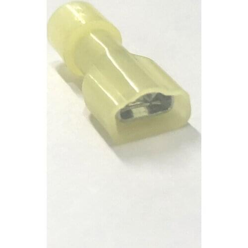 500PCS 12-10 AWG FULLY INSULATED 1/4" Female SPADE CRIMP CONNECTOR TERMINAL