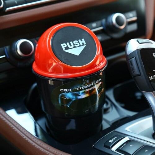 Car Trash Garbage Can Universal 21*10cm Mini Auto Trash Can Car Trashbin Auto Door Seat Back Visor Dumpster Interior Accessories