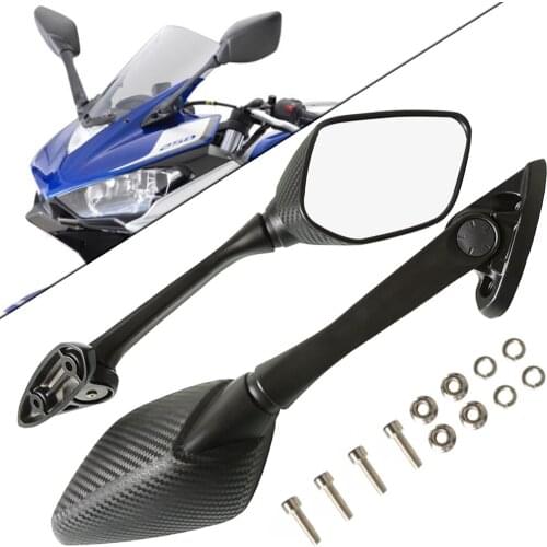 Motorcycle Side Rear view Mirror Blind Spot Rearview Mirrors For YAMAHA YZF R3 2015-2017 R25 R15 2014-2016 YZF-R3 YZF-R25 YZFR3