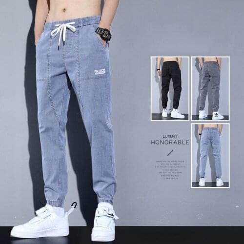 Fashion Mens Pants High Street Harajuku Spliced Elastic Waist Cargo Pants Men Casual Men Clothing Joggers Pants Men Trousers