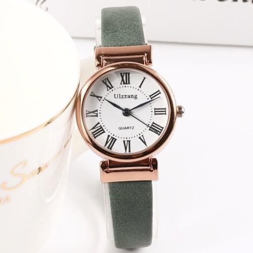 Exquisite Roman Small Women Dress Watches Retro Leather Female Clock Top Brand Womens Fashion Mini Design Wristwatches Clock