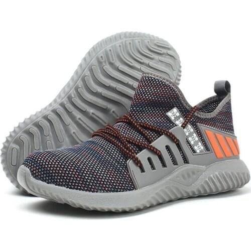 Breathable Mens Safety Shoes Boots With Steel Toe Cap Casual Mens Boots Work Indestructible Shoes Puncture-Proof Work Sneakers