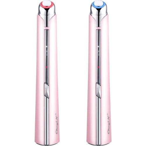 Electric Vibration Eye Massager Wand Heated Eye Roller Anti Eye Bag Dark Circle EMS Ionic Face Wrinkle Remover Skin Firming Bar