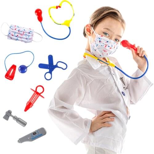 Doctor Surgeon Costume Kids Role Play Clothes With Accessories Role Playing Improves Childrens Professional Interest Tool New