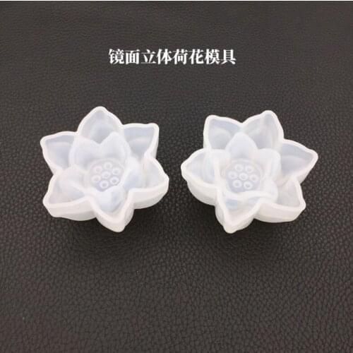 Crystal gel handmade jewelry mirror stereo Lotus fragrance gypsum silica gel flower mold