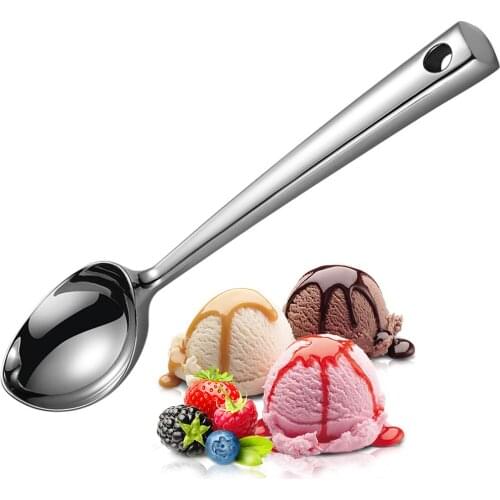 Ice Cream Scoop Stainless Steel Ice Cream Spoon Watermelon Baller Scoop Fruit Dessert Spoon Ice Cream Ball Maker Kitchen Tools