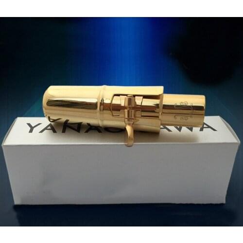 Music Fancier Club Professional Tenor Soprano Alto Saxophone Metal Mouthpiece Gold Plated Sax Mouth Pieces Accessories D7 D8