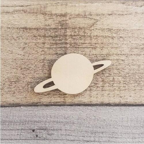 Set of 20 Unfinished Blank Wooden Planet Rocket Shape Ornament for DIY crafting project, DIY Party Favors, Holiday Decoration