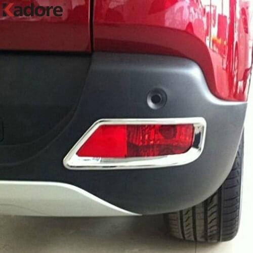 Rear Foglight Cover Trim For Peugeot 3008 Hatchback 2013 2014 ABS Chrome Tail Fog Light Lamp Frame Trims Car Accessories 2pcs
