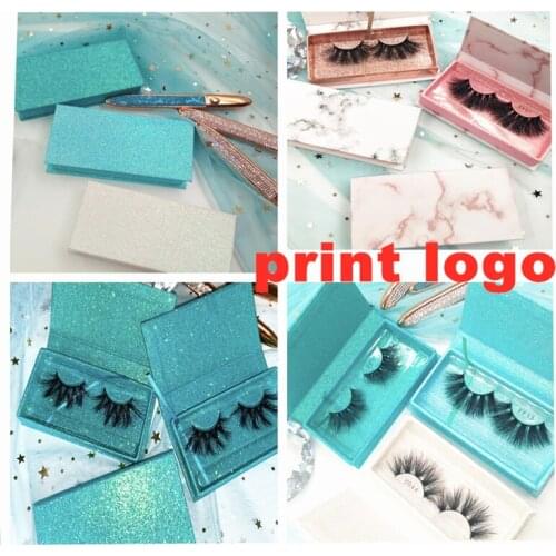 Wholesale false eyelash packaging box lash boxes package print logo 25mm mink lashes strip magnetic case bulk vendors