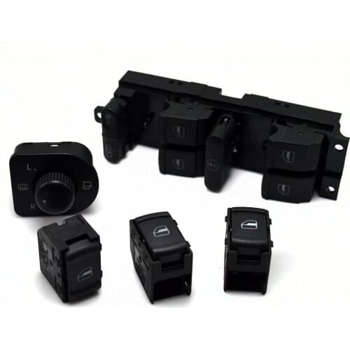 5Pcs New window switchmirror switch for VW JETTA GOLF MK4 POLO BORA Passat B5 BEETLE 3B0959855 1J1 959 565E Free