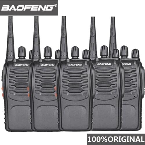 5pcs Baofeng BF-888s Walkie Talkie UHF Handy Talky BF 888s 5W Wolki Tolki 888 CB Radio Comunicador PTT Walkie-talkie Transceiver