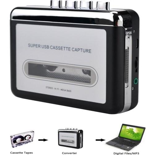 Cassette to MP3 Converter Capture USB Cassette Player Audio Music Player Old Tapes Transfer to Digital Format via PC