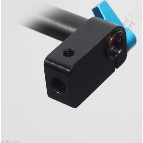 1/4" 3/8" Thread Single Rod Clamp RailBlock fr 15mm Support Rail System DSLR Rig