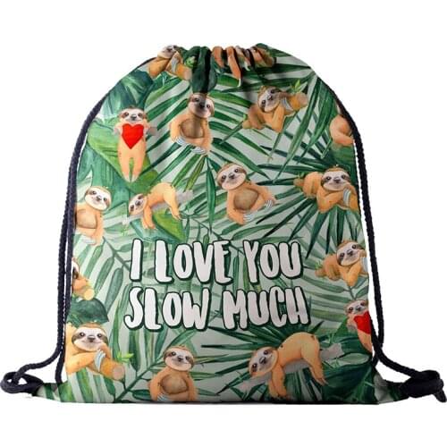 Backpack drawstring BAGS drawstring fashion 3D printing travel softback men bags UNISEX Womens shoulder bag knapsack letter