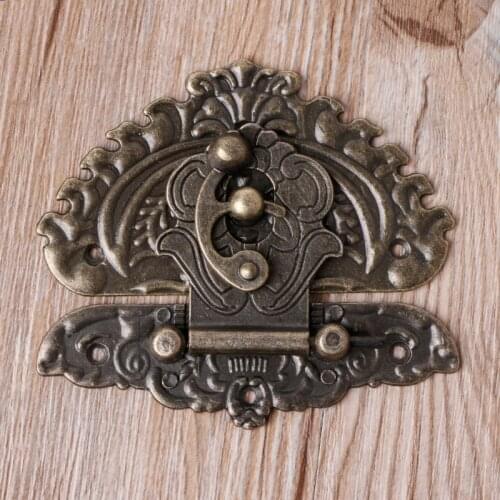 Vintage Retro Style Decorative Hasp Toggle Suitcase Box Lock Hook Latch Buckles