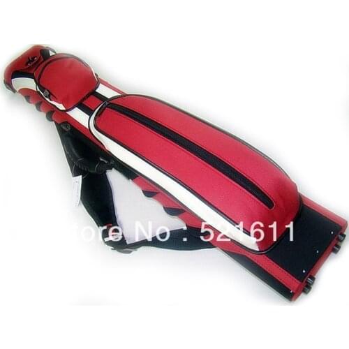 Xmlivet High quality Canvas Sport Design 6Holes billiards Pool cue case in 2B4S/2butts 4shafts red and white design