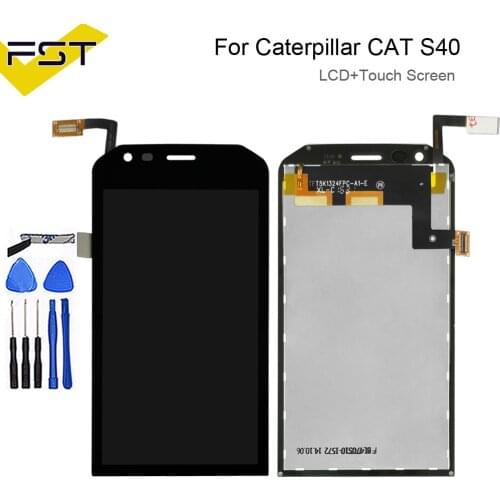 4.7'' Black For Caterpillar CAT S40 LCD Display+Touch Screen Digitizer Assembly For Cat S40 Screen Lcd Mobile Phone Accessories