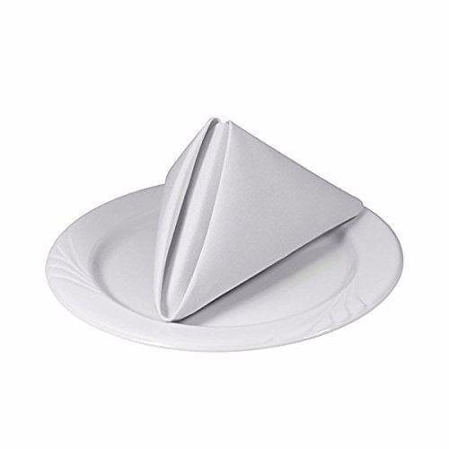 10 12PC COTTON RESTAURANT DINNER CLOTH LINEN WHITE 50x50cm PREMIUM HOTEL NEW NAPKINS